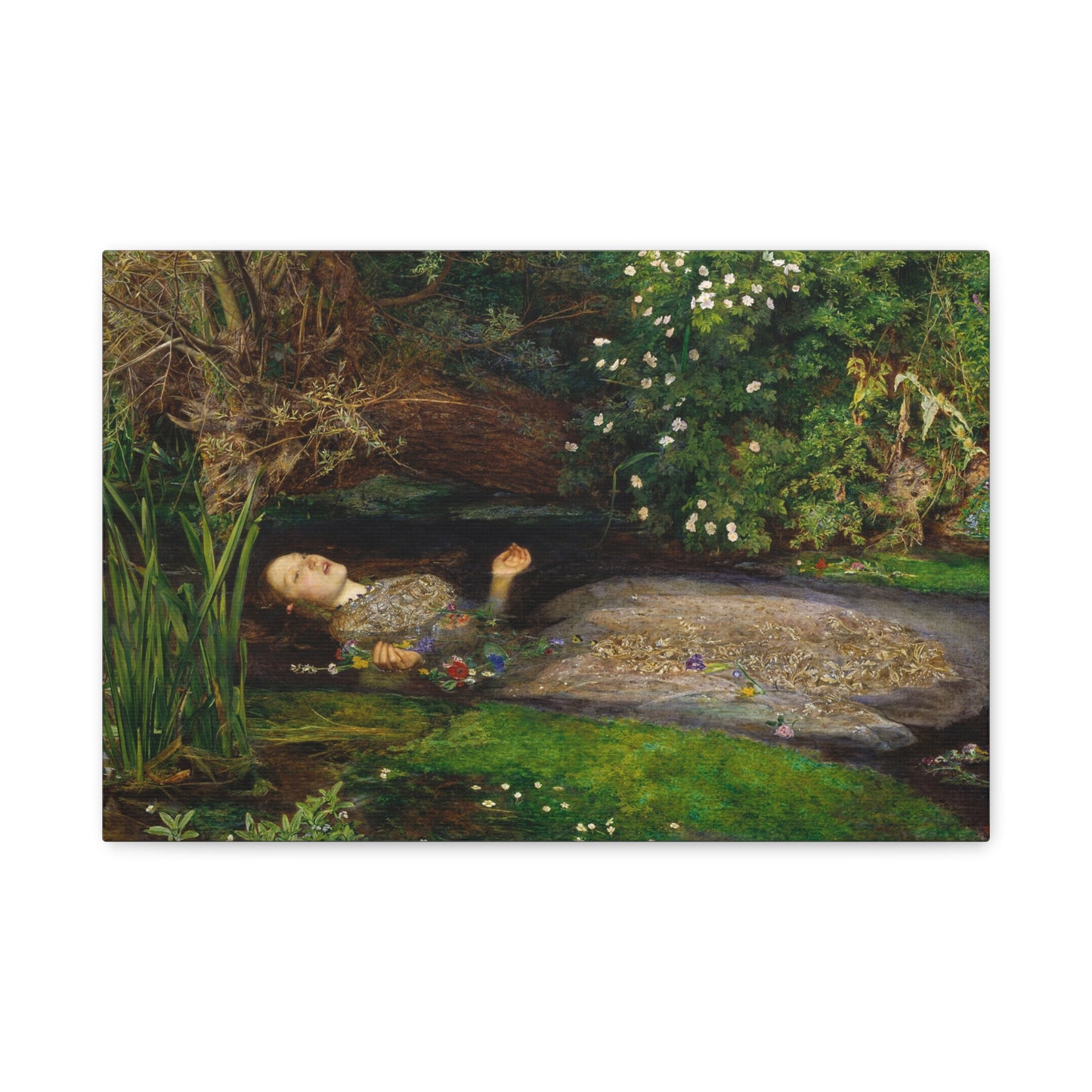 Ophelia - John Everett Millais (c. 1851-1852) - Stretched Canvas Print