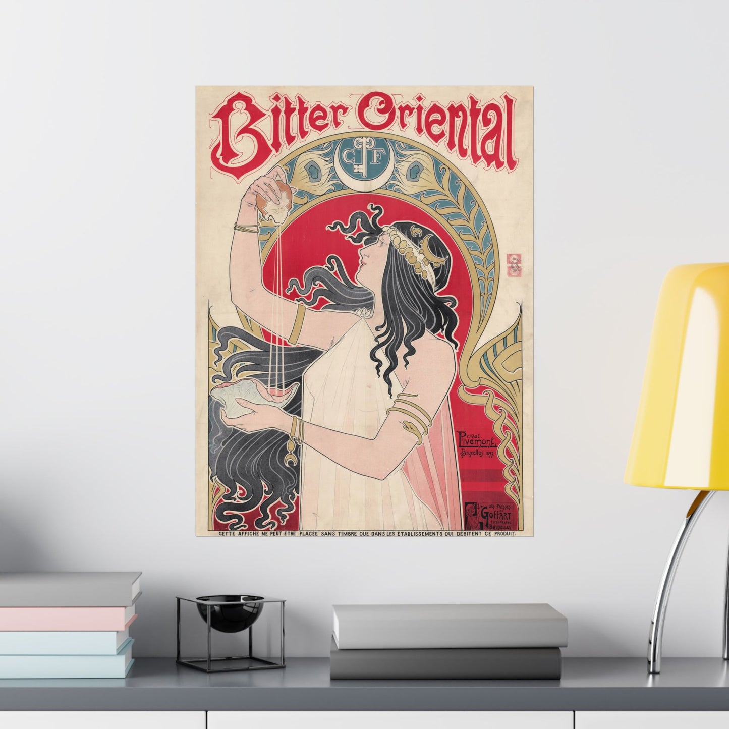 Bitter Oriental Ad - Henri Privat-Livemont (1897) - Wall Poster Print