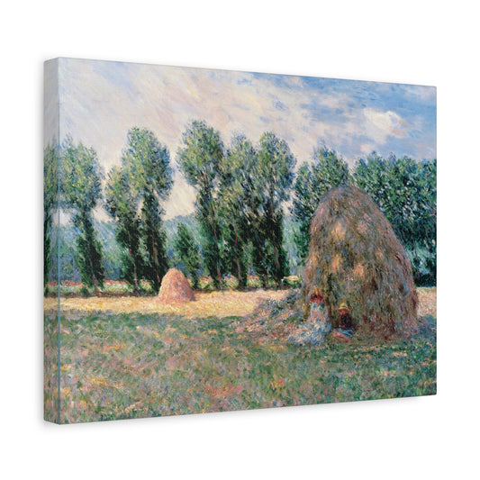 Haystacks - Claude Monet (1885) - Stretched Canvas Print