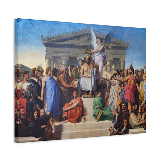 The Apotheosis of Homer - Jean-Auguste-Dominique Ingres (1827) - Stretched Canvas Print
