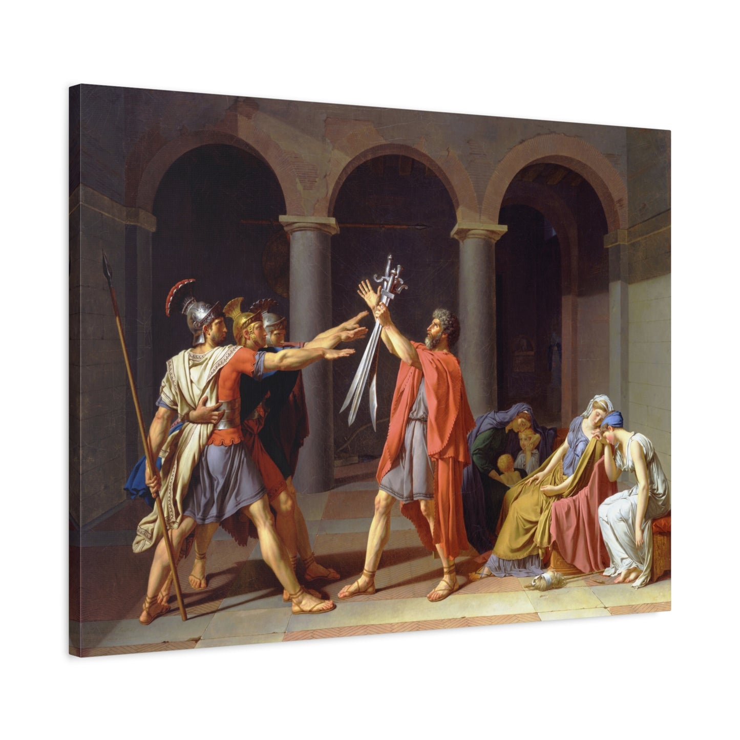Oath of the Horatii - Jacques-Louis David (1784) - Stretched Canvas Print