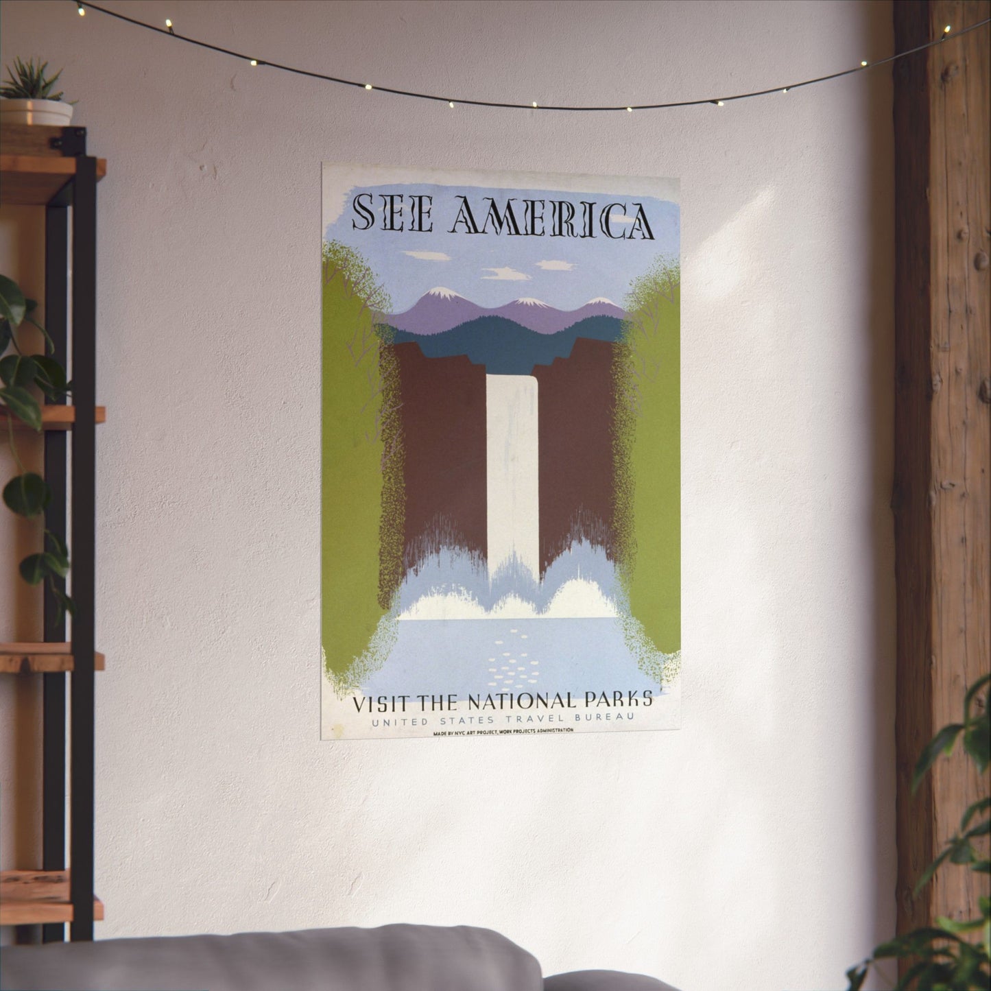 See America - Visit the National Parks - U.S. Travel Bureau - Wall Poster Print