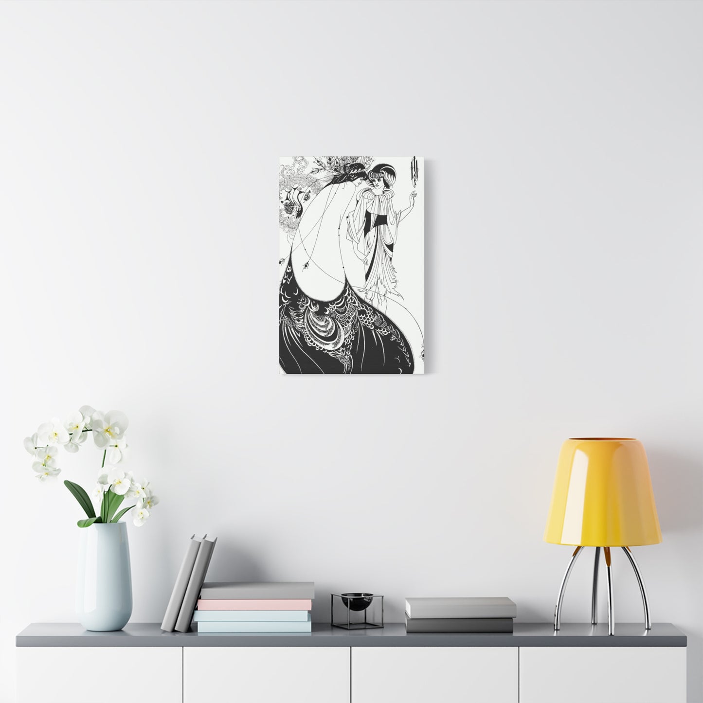 The Peacock Skirt - Aubrey Beardsley (1893) - Stretched Canvas Print