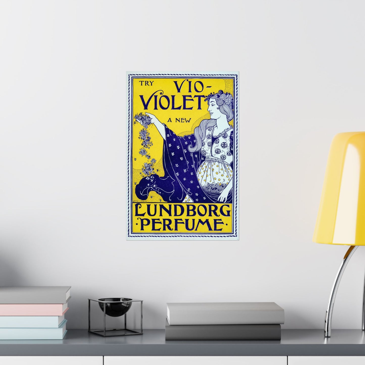 Try Vio-Violet, A New Lundborg Perfume ad - Louis Rhead (1895) - Wall Poster Print