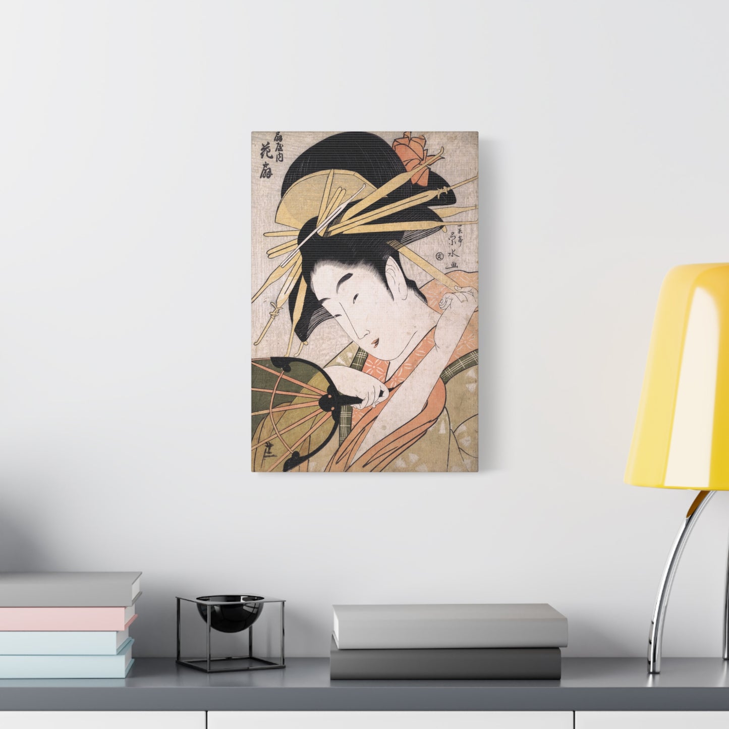 The Courtesan Hanaogi of Ogiya - Ichirakutei Eisui - Stretched Canvas Print