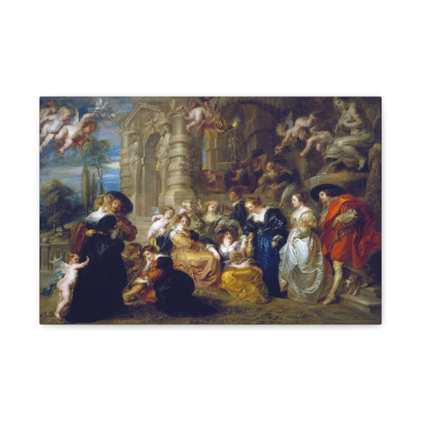 The Garden of Love - Peter Paul Rubens (c. 1633) - Stretched Canvas Print