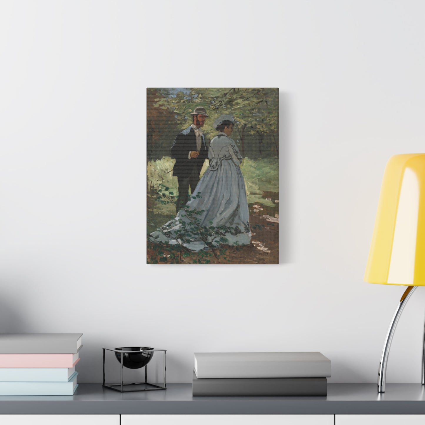 Bazille and Camille (Study for Déjeuner sur l’Herbe) - Claude Monet (1865) - Stretched Canvas Print