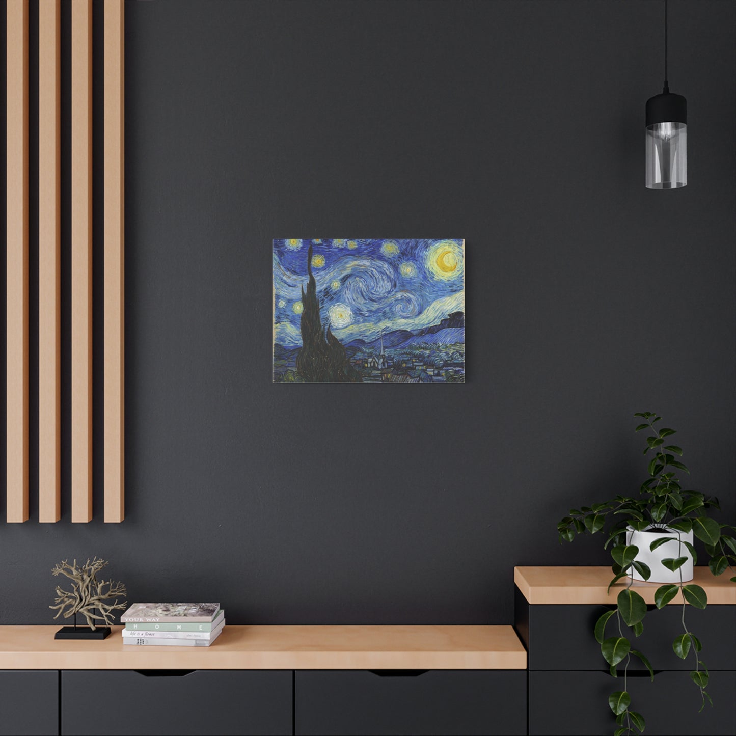 The Starry Night - Vincent van Gogh (1889) - Stretched Canvas Print