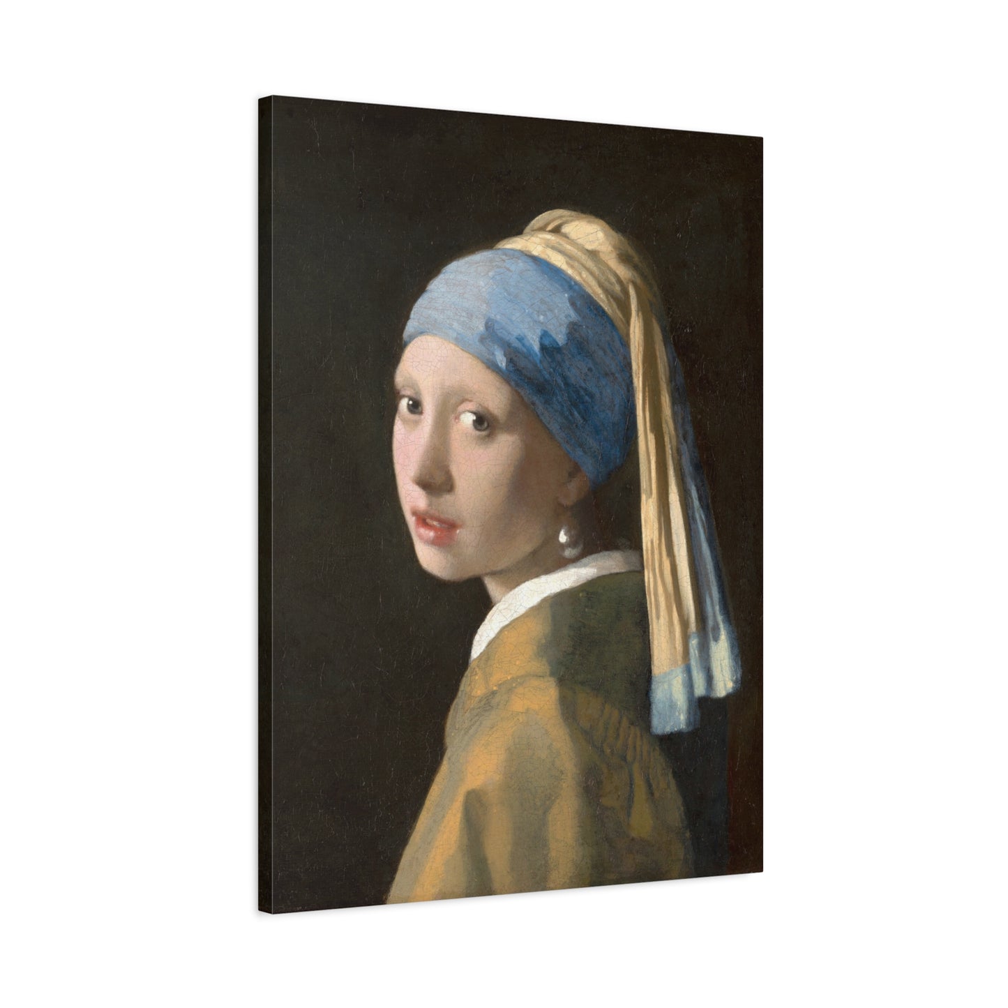 Girl with a Pearl Earring - Johannes Vermeer (c. 1665) - Stretched Canvas Print
