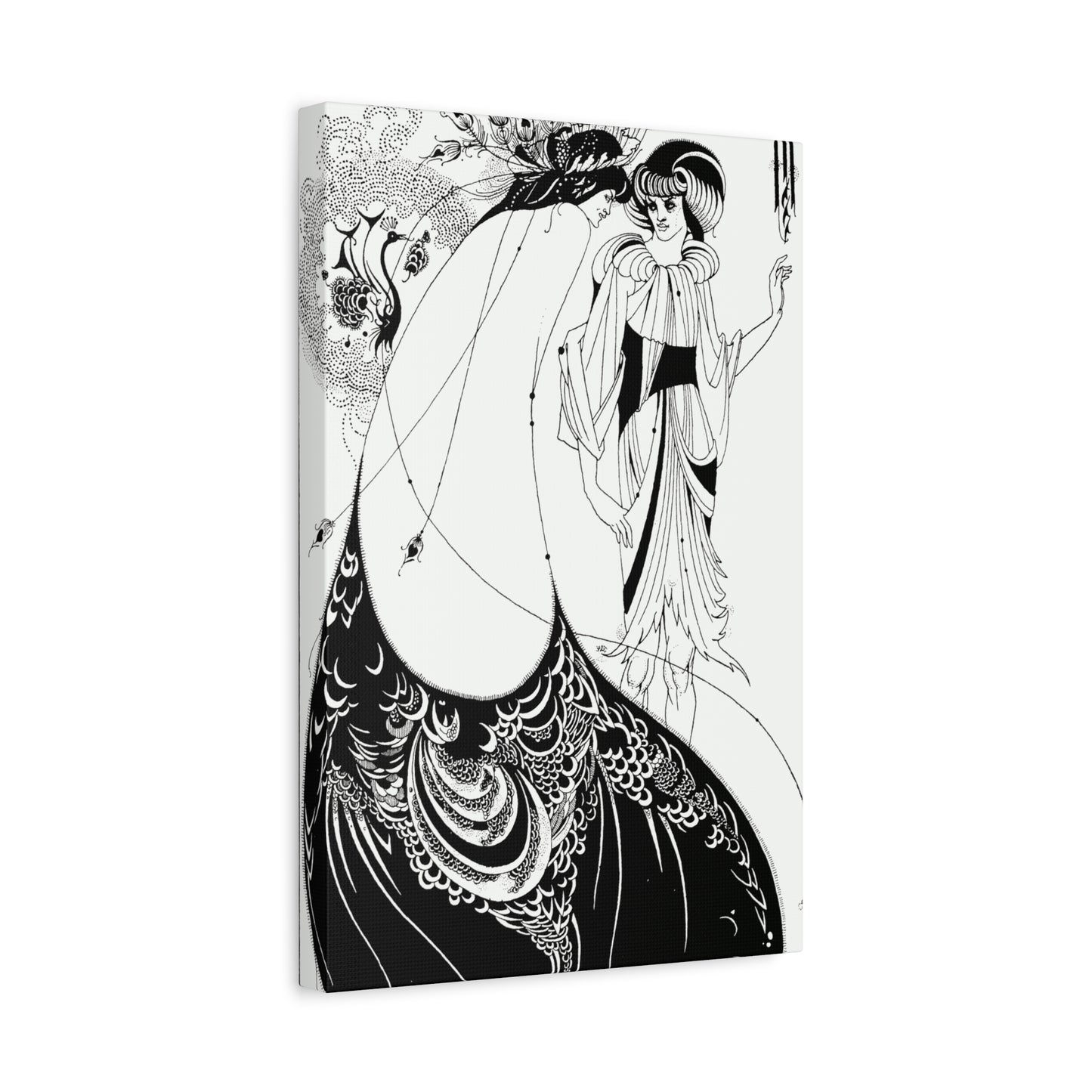 The Peacock Skirt - Aubrey Beardsley (1893) - Stretched Canvas Print