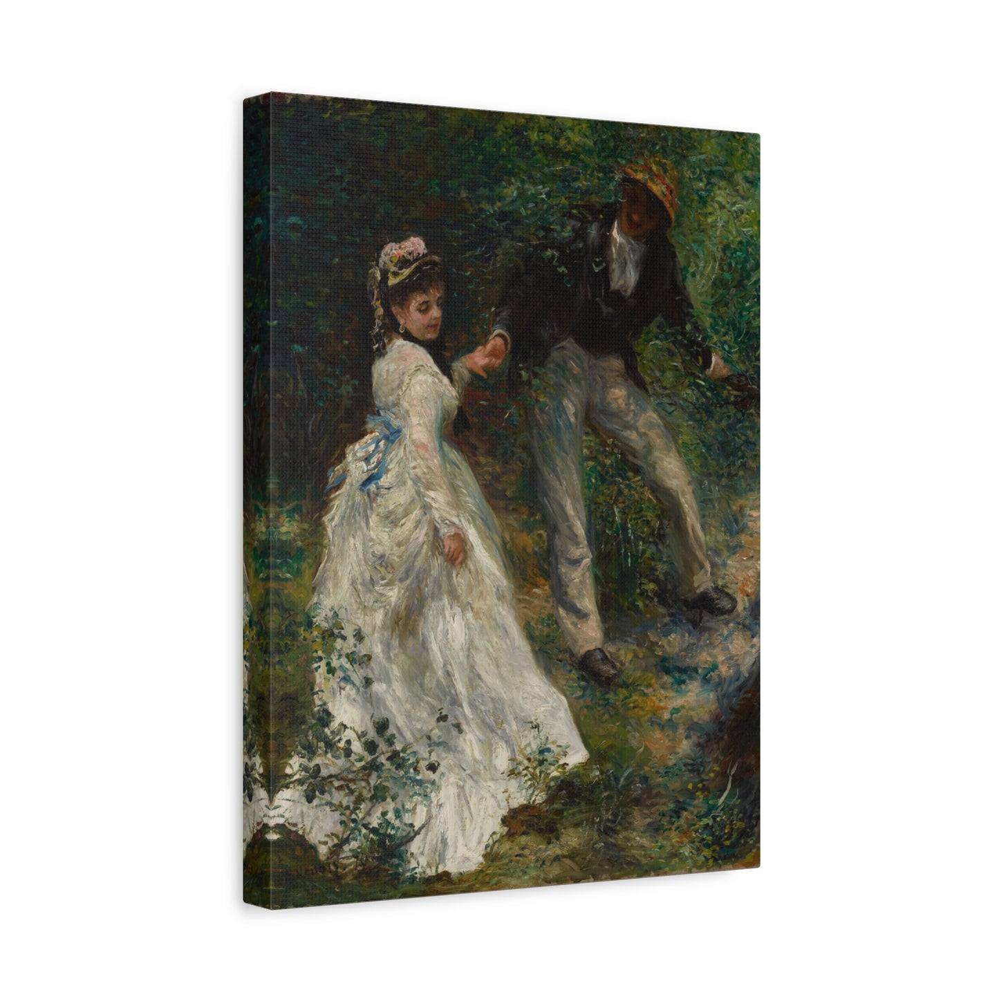 La Promenade - Pierre-Auguste Renoir (1870) - Stretched Canvas Print