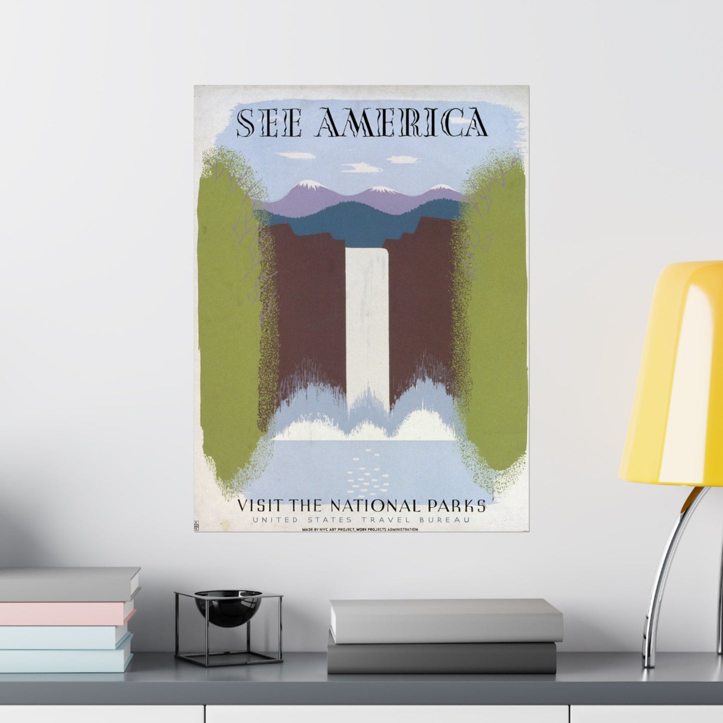 See America - Visit the National Parks - U.S. Travel Bureau - Wall Poster Print