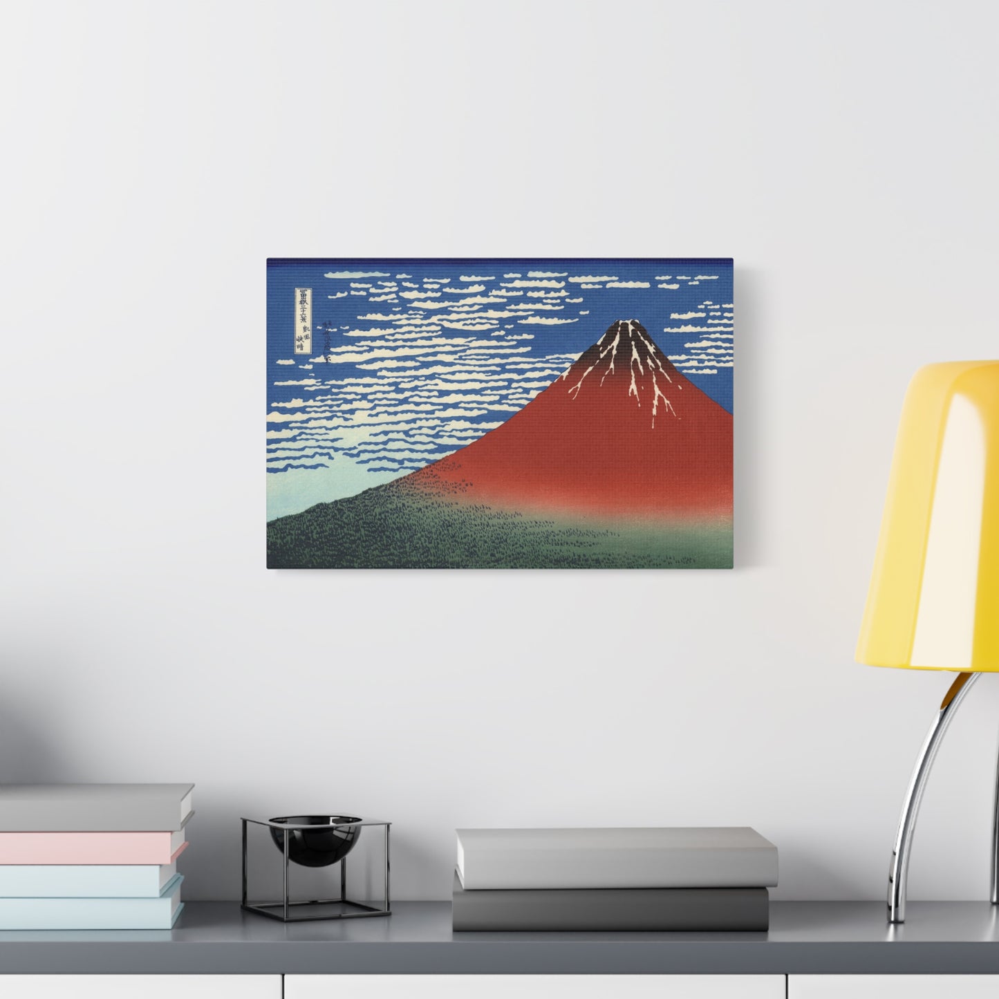 Red Fuji, South Wind Clear Sky (Thirty-Six Views of Mount Fuji) - Katsushika Hokusai - Stretched Canvas Print