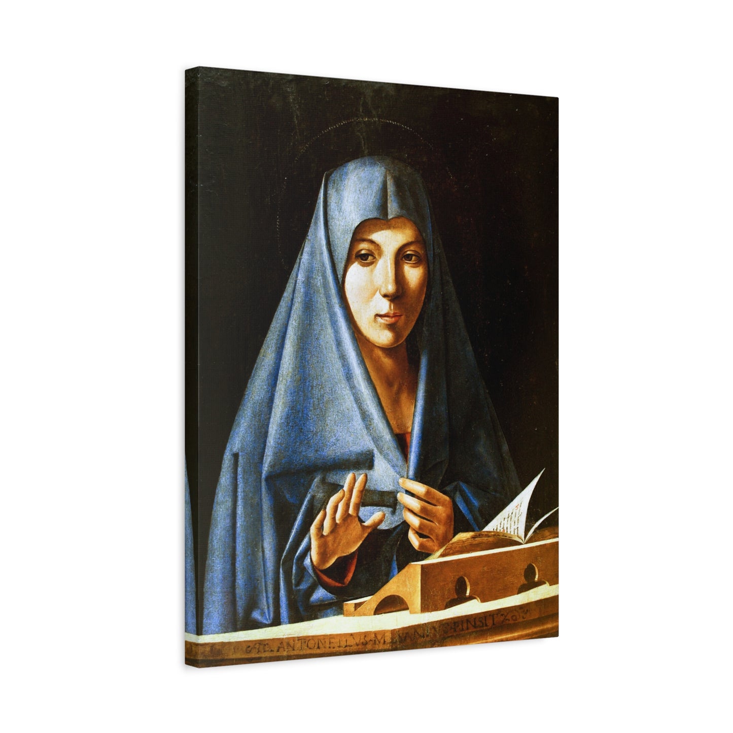 Virgin of the Annunciation - Antonello da Messina (1476) - Stretched Canvas Print