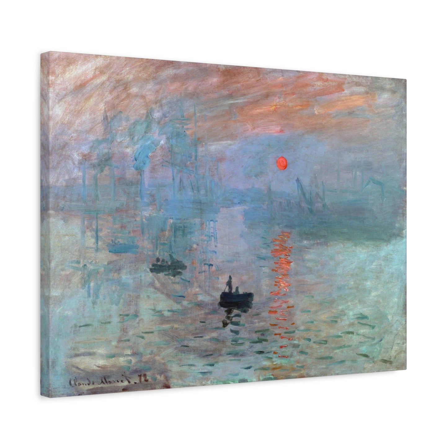 Impression, Sunrise - Claude Monet (1872) - Stretched Canvas Print