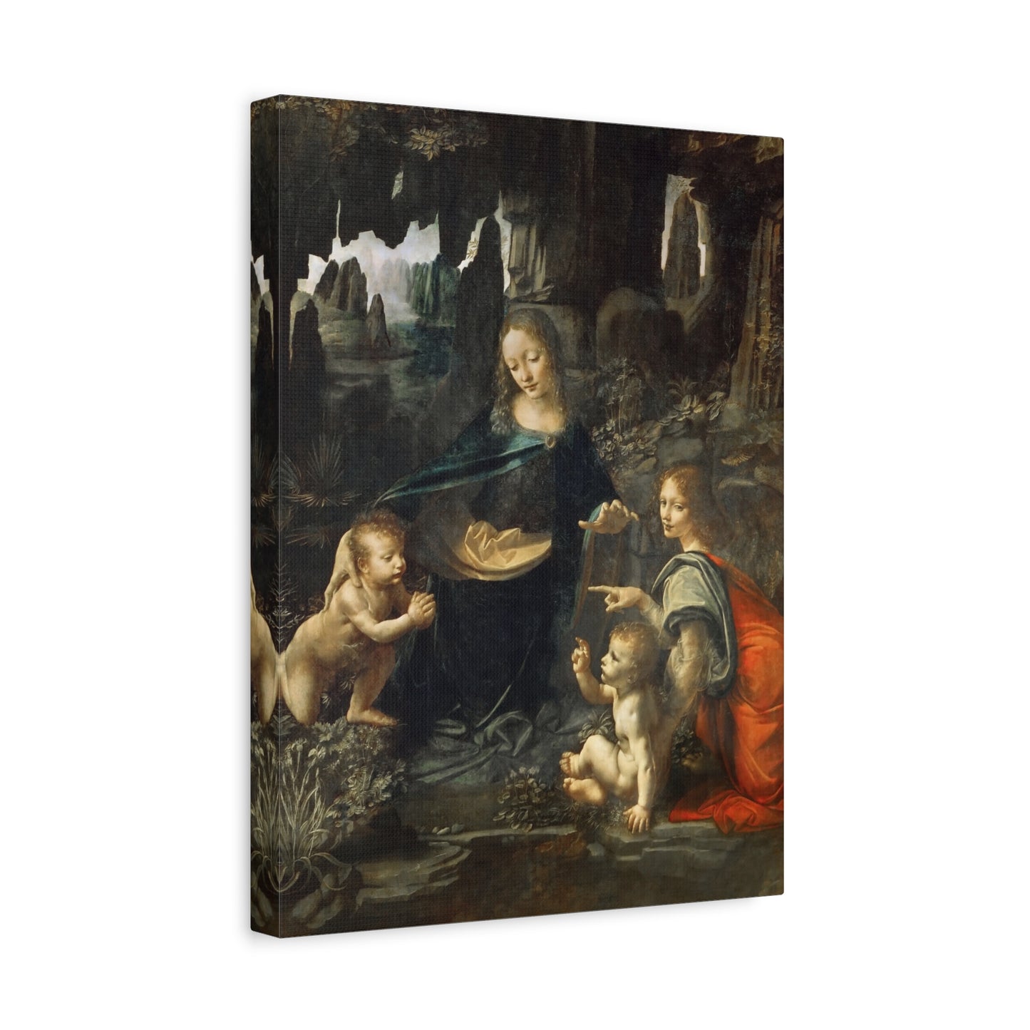 Virgin of the Rocks - Leonardo da Vinci (c. 1483-1486) - Stretched Canvas Print