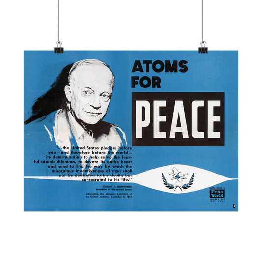 Atoms for Peace - 1950s Government Educational Art - Wall Poster Print