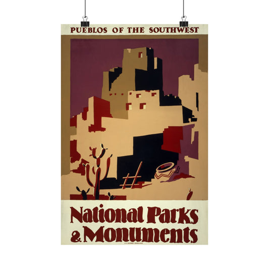 Pueblos of the Southwest, National Parks & Monuments - WPA Poster - Wall Poster Print