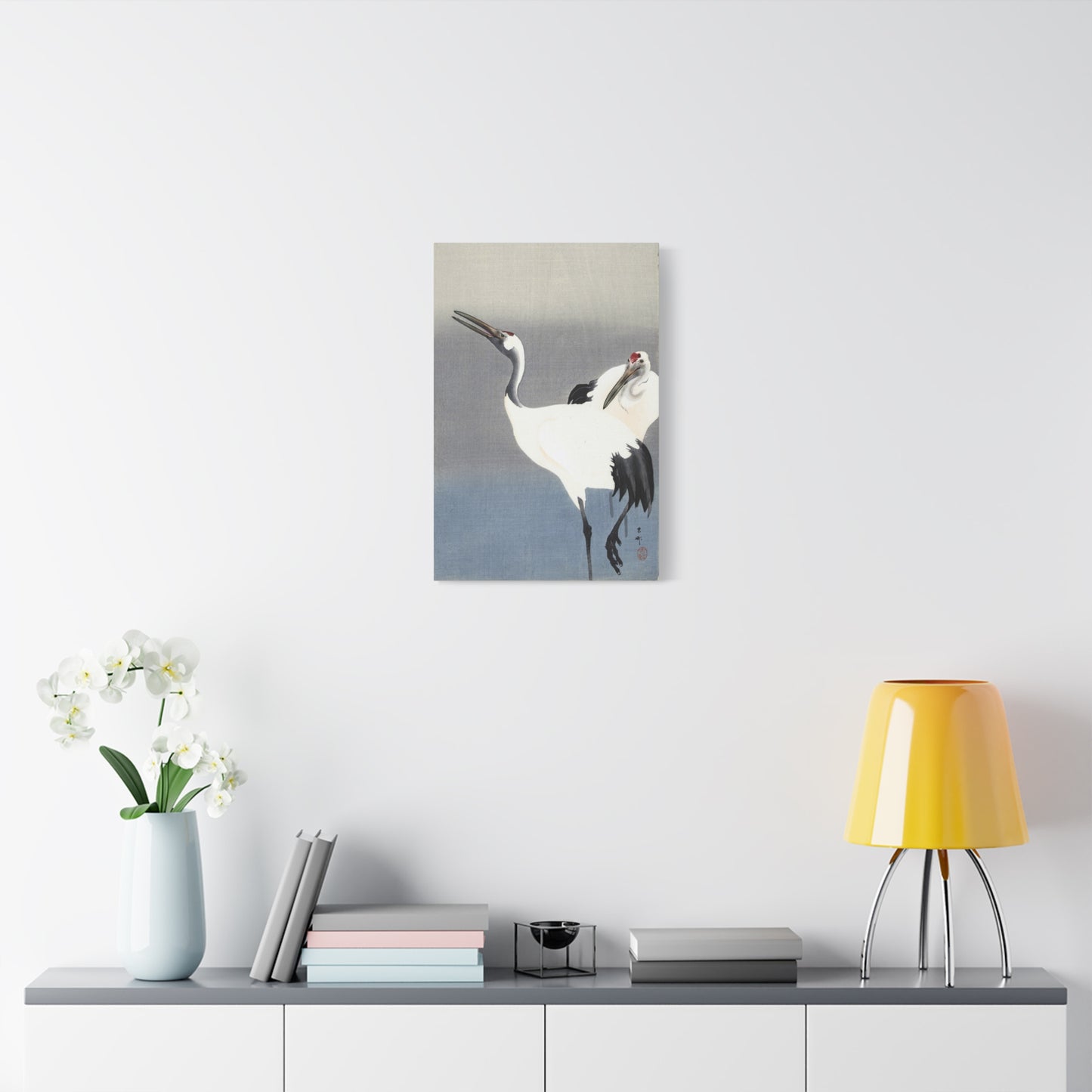 Two Cranes - Ohara Koson - Stretched Canvas Print
