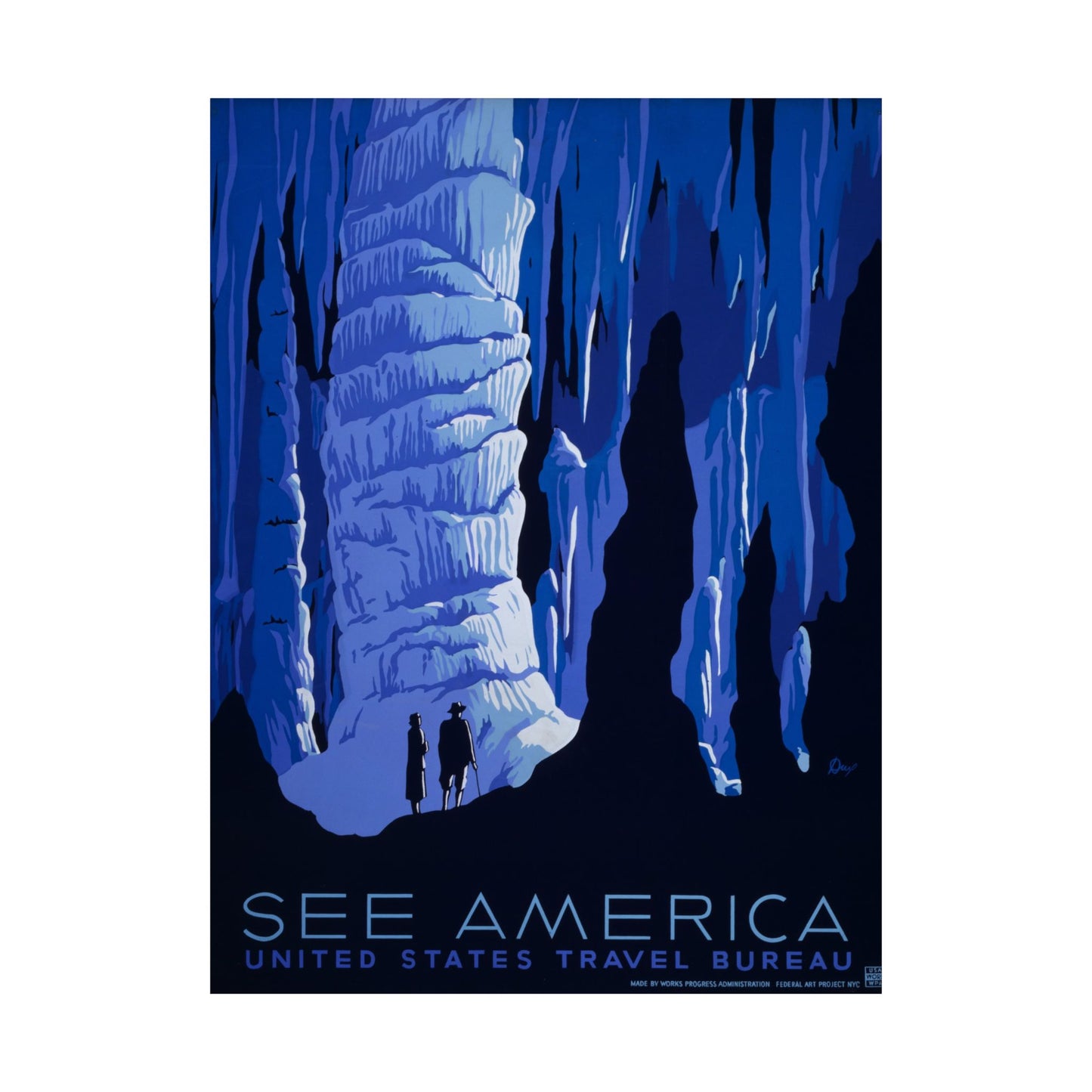 See America, U.S. Travel Bureau - WPA Poster (c. 1937) - Wall Poster Print