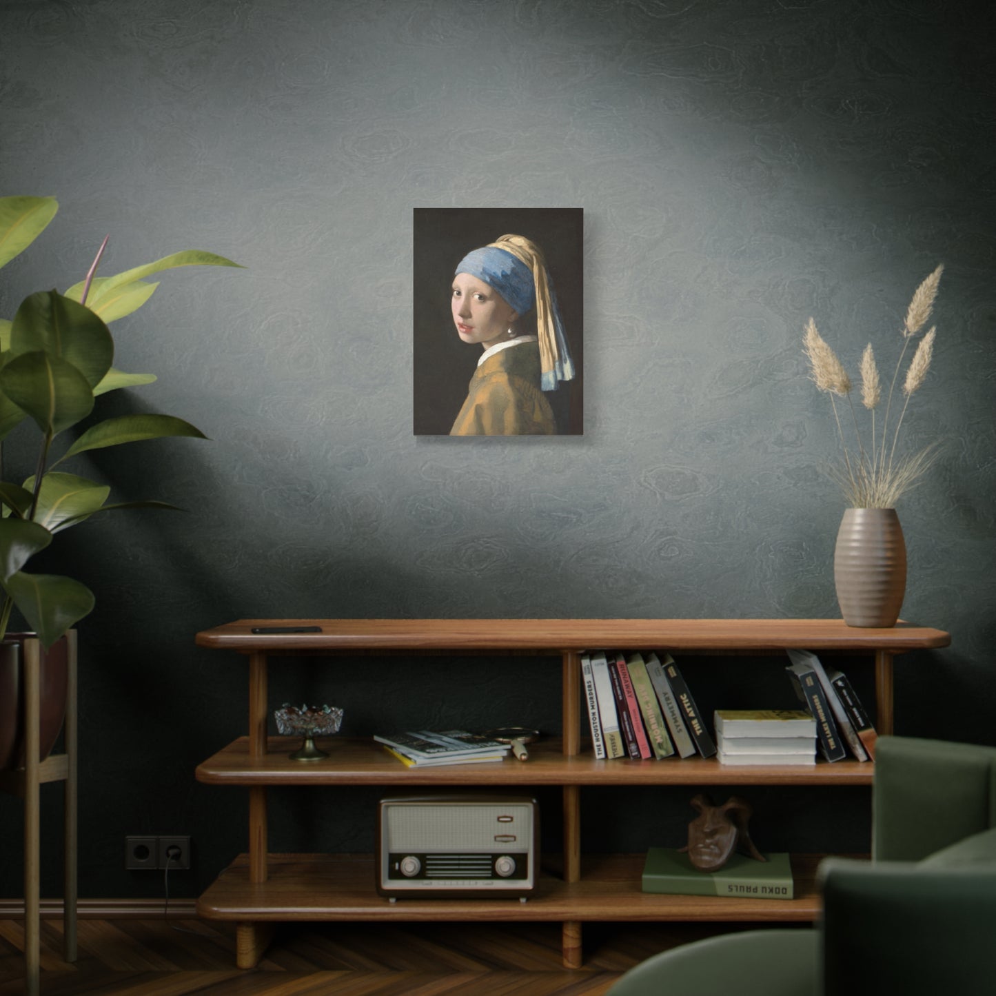 Girl with a Pearl Earring - Johannes Vermeer (c. 1665) - Stretched Canvas Print