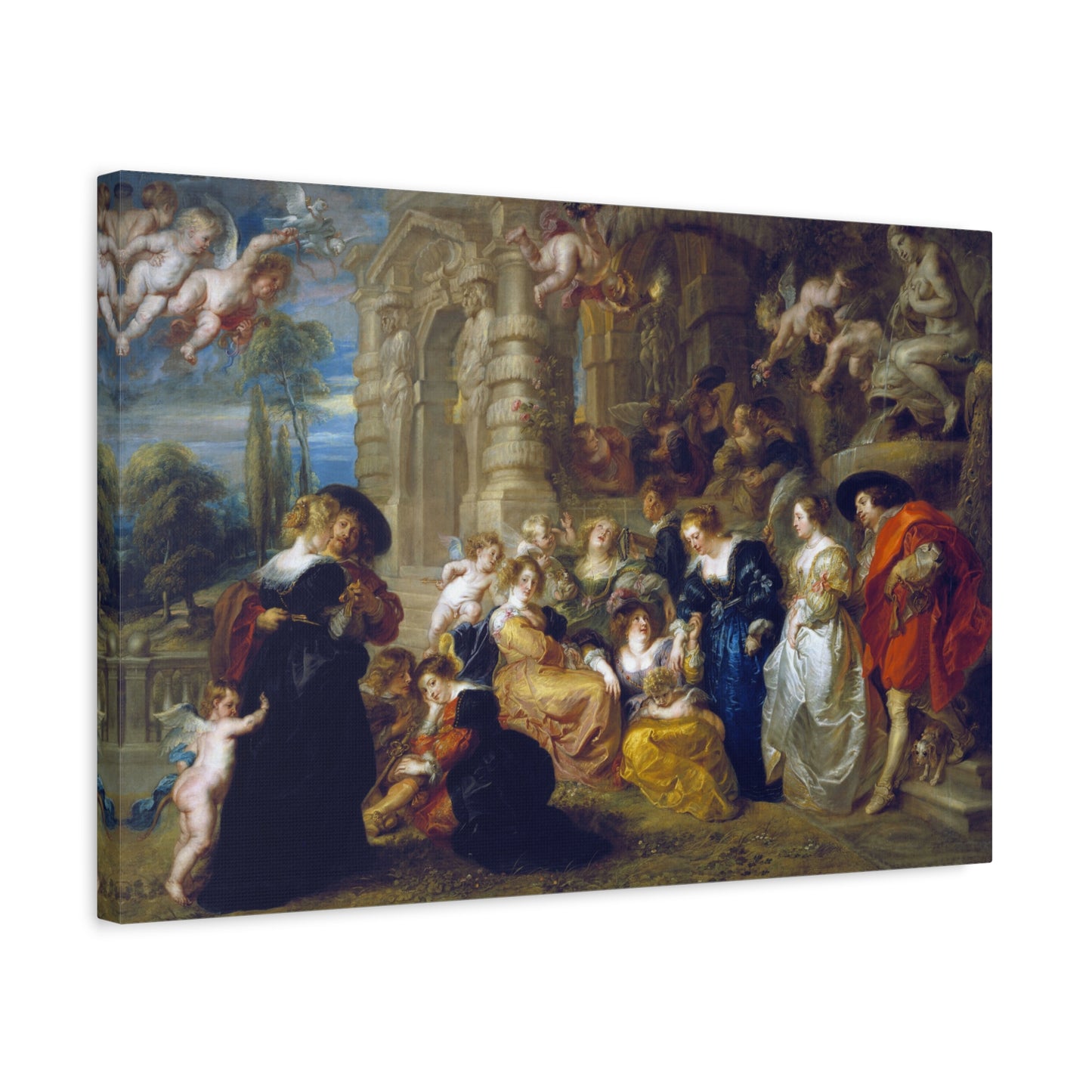 The Garden of Love - Peter Paul Rubens (c. 1633) - Stretched Canvas Print