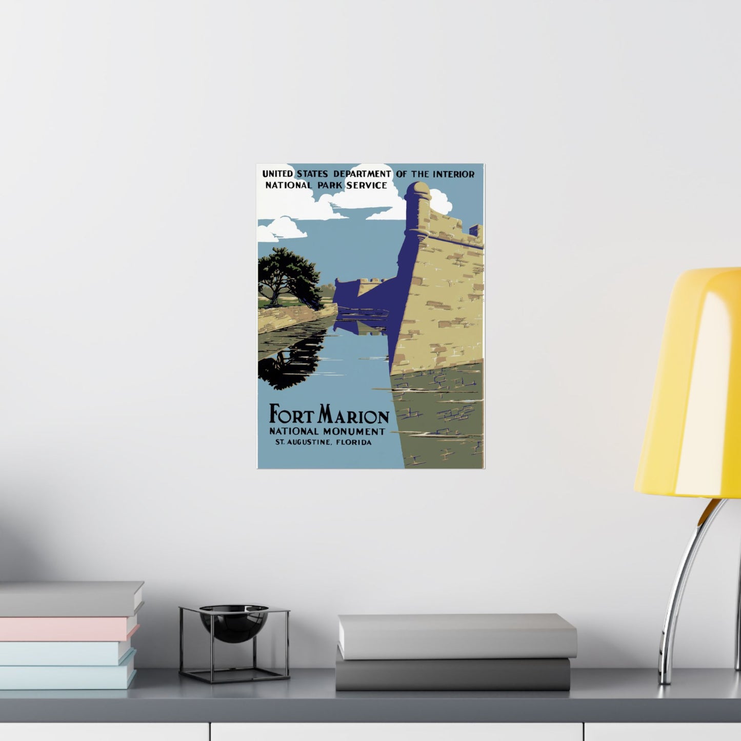 Fort Marion National Monument, St. Augustine Florida - WPA Travel Poster (c. 1938) - Wall Poster Print