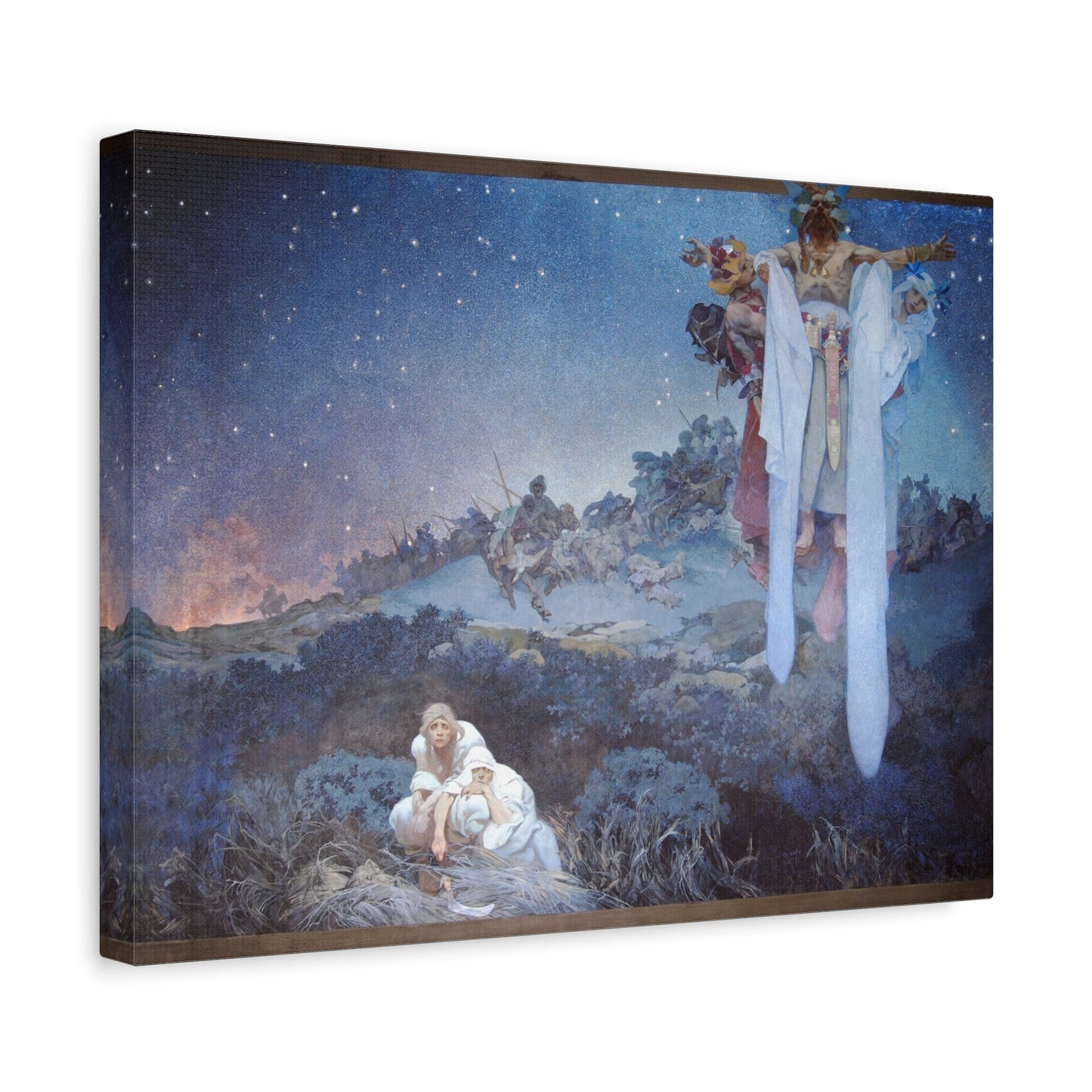 Slavs in their Original Homeland - Alphonse Mucha (1912) - Stretched Canvas Print