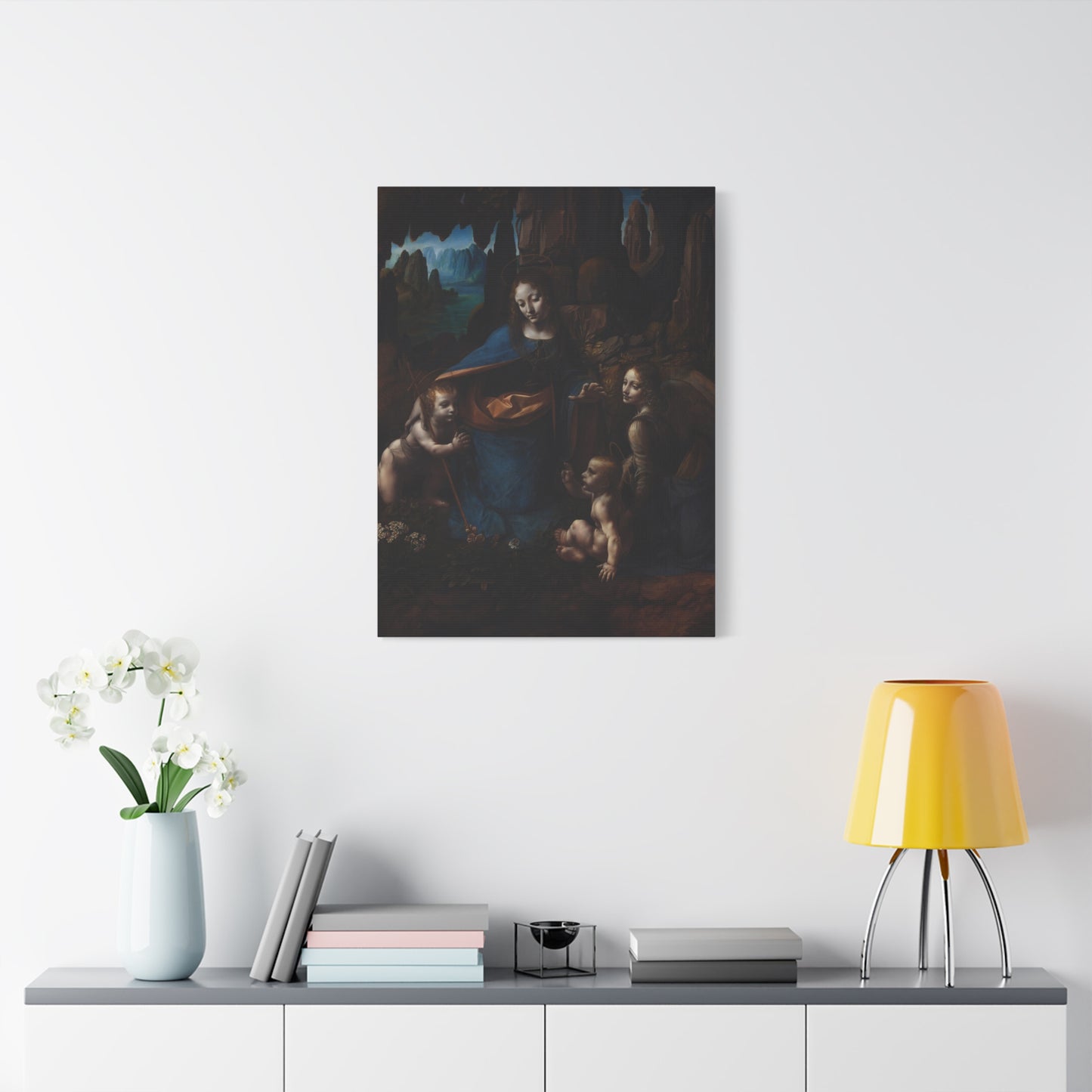 Virgin of the Rocks - Leonardo da Vinci (c. 1503-1506) - Stretched Canvas Print