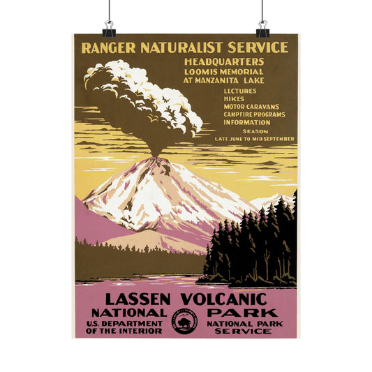 Lassen Volcanic National Park - WPA Poster (c. 1938) - Wall Poster Print