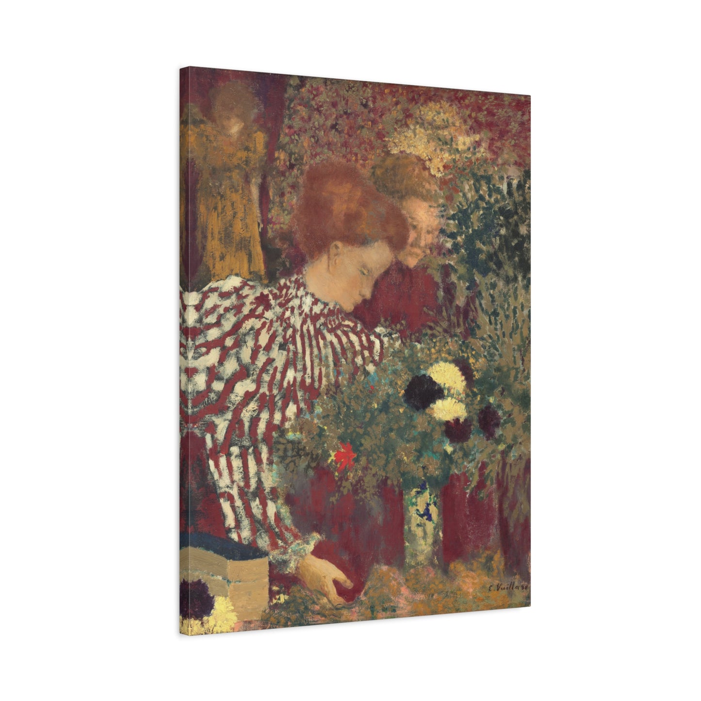 Woman in a Striped Dress - Edouard Vuillard  (1895) - Stretched Canvas Print