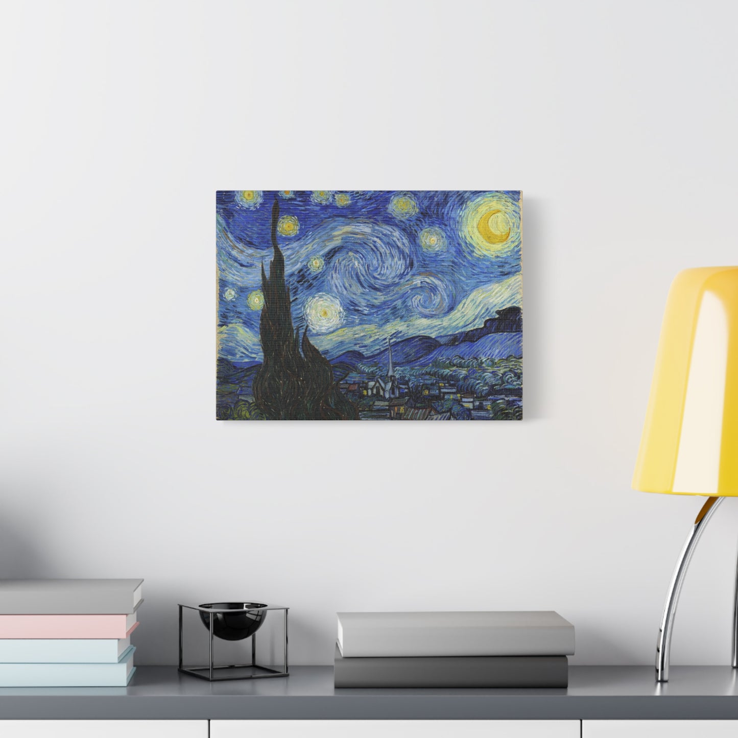 The Starry Night - Vincent van Gogh (1889) - Stretched Canvas Print