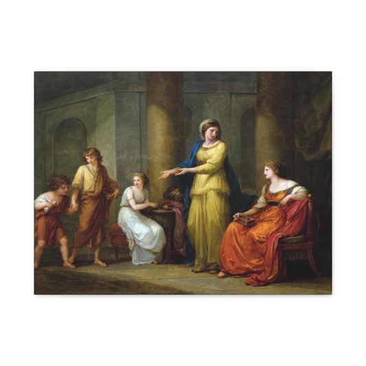 Cornelia, Mother of the Gracchi - Angelica Kauffman (1785) - Stretched Canvas Print