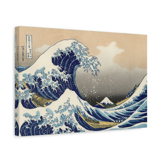 The Great Wave off Kanagawa (from Thirty-Six Views of Mount Fuji) - Katsushika Hokusai - Stretched Canvas Print