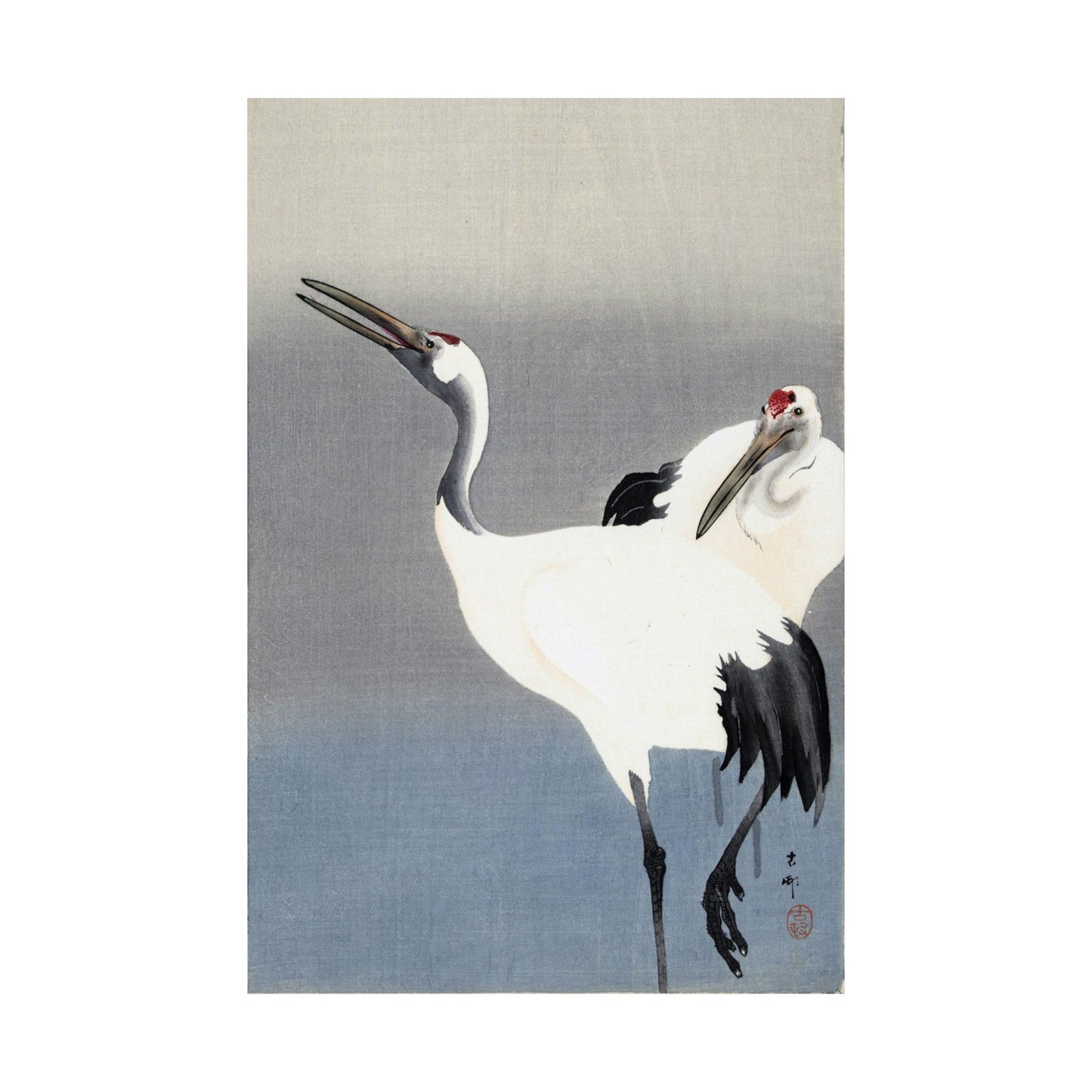 Two Cranes - Ohara Koson - Wall Poster Print