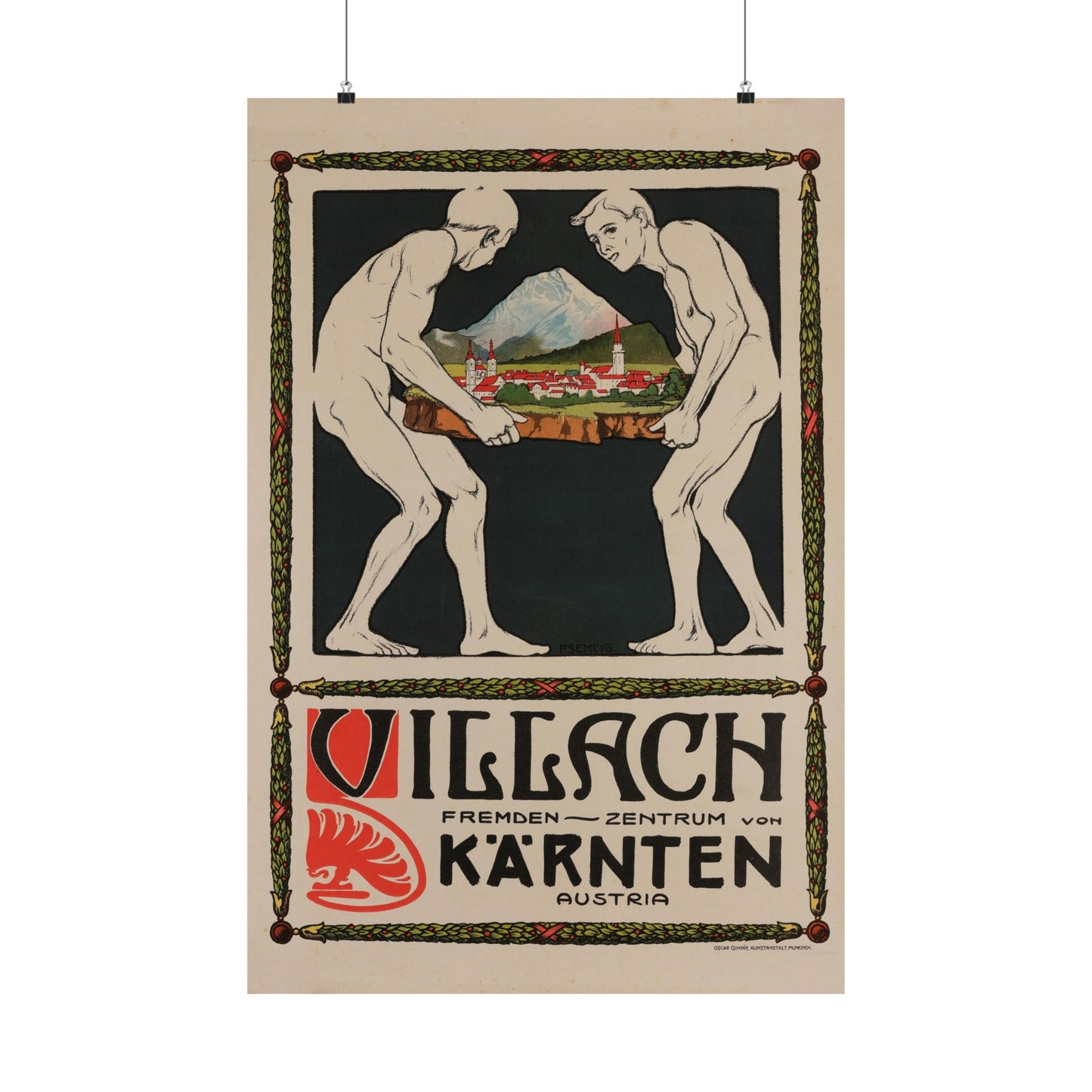Villach - Kärnten (Carinthia) - Pietro A. Sencig (c. 1900s) - Wall Poster Print