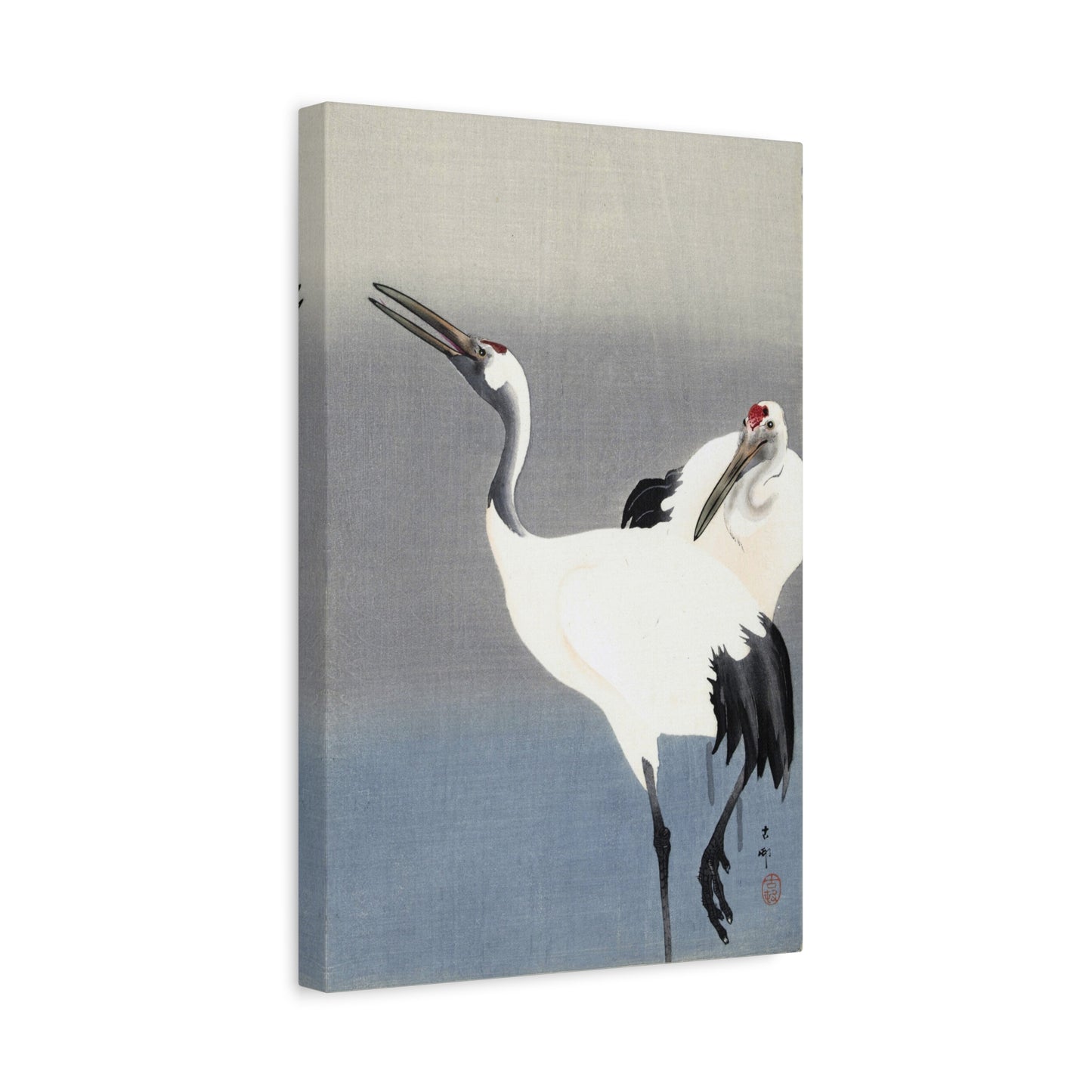 Two Cranes - Ohara Koson - Stretched Canvas Print