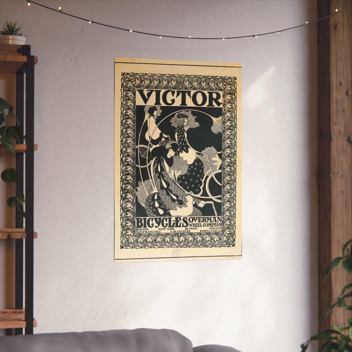 Victor Bicycles ad - William Henry Bradley (c. 1896) - Wall Poster Print