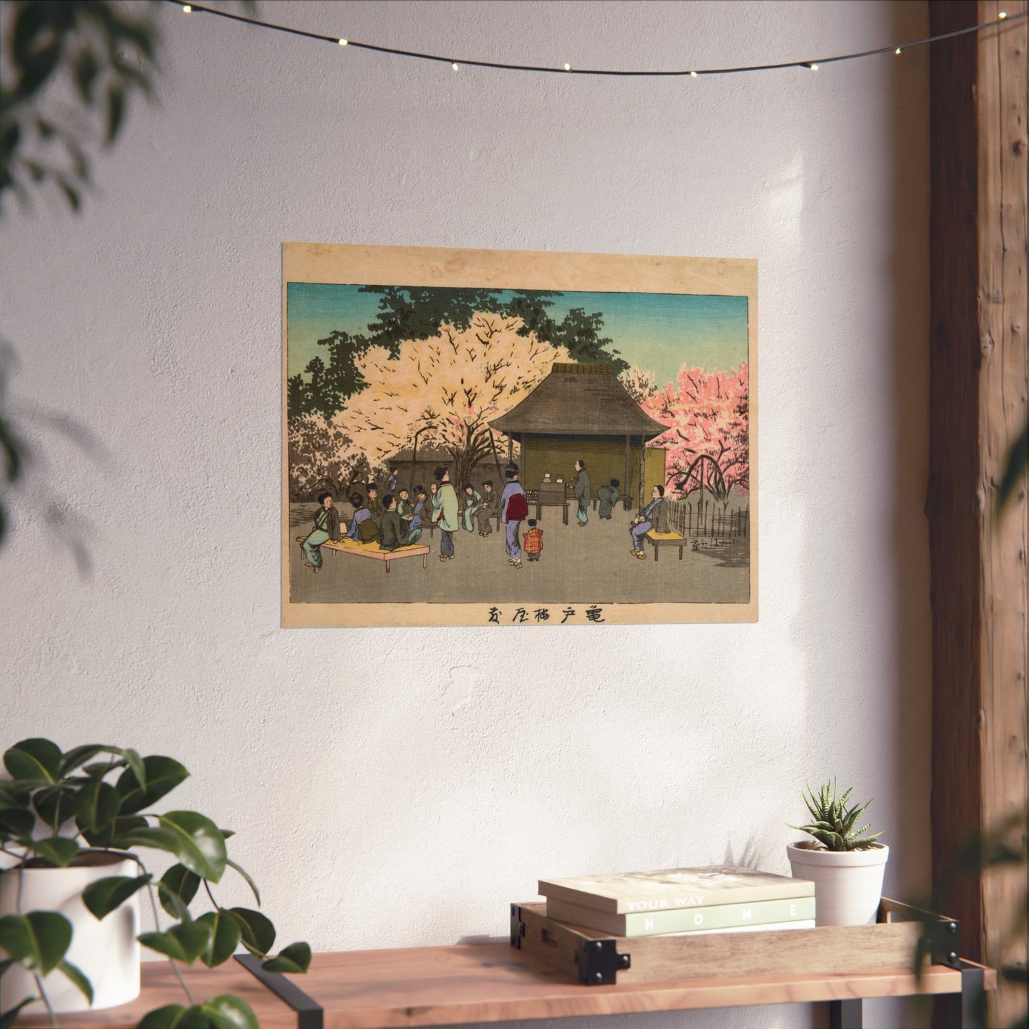 Plum Garden at Kameido - Kobayashi Kiyochika - Wall Poster Print