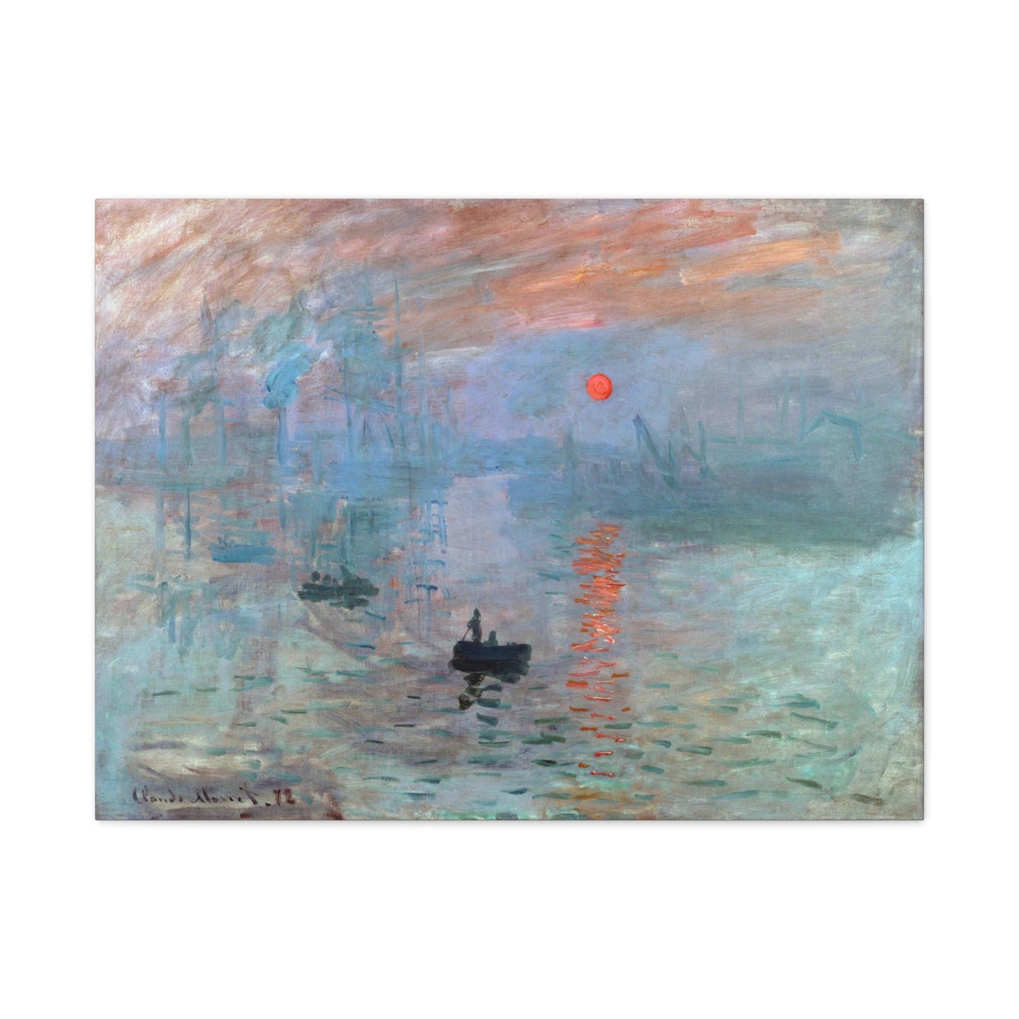 Impression, Sunrise - Claude Monet (1872) - Stretched Canvas Print