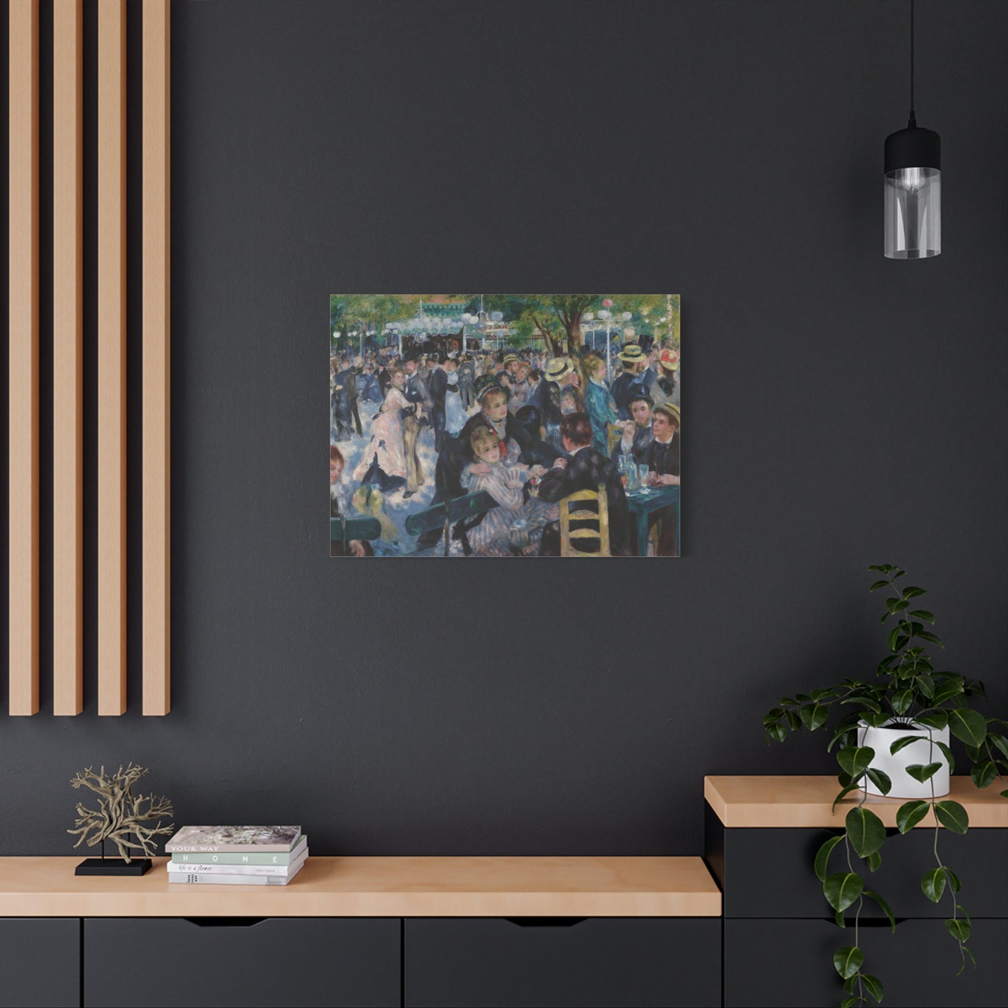 Dance at Le Moulin de la Galette (Bal du Moulin de la Galette) - Pierre-Auguste Renoir (1876) - Stretched Canvas Print