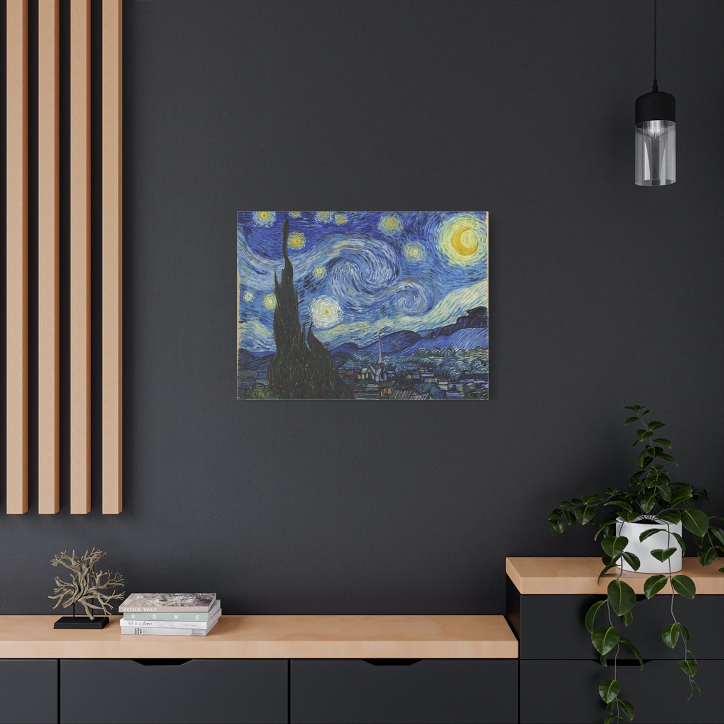 The Starry Night - Vincent van Gogh (1889) - Stretched Canvas Print