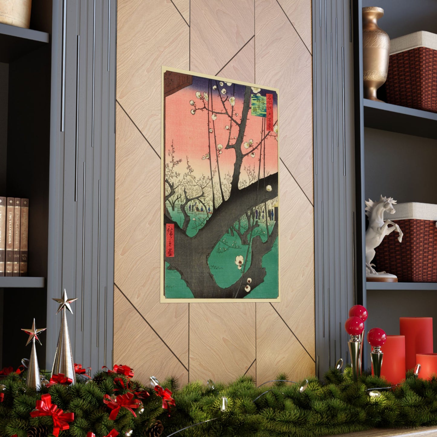 Plum Estate, Kameido (One Hundred Famous Views of Edo) - Utagawa Hiroshige - Japanese Art - Wall Poster Print