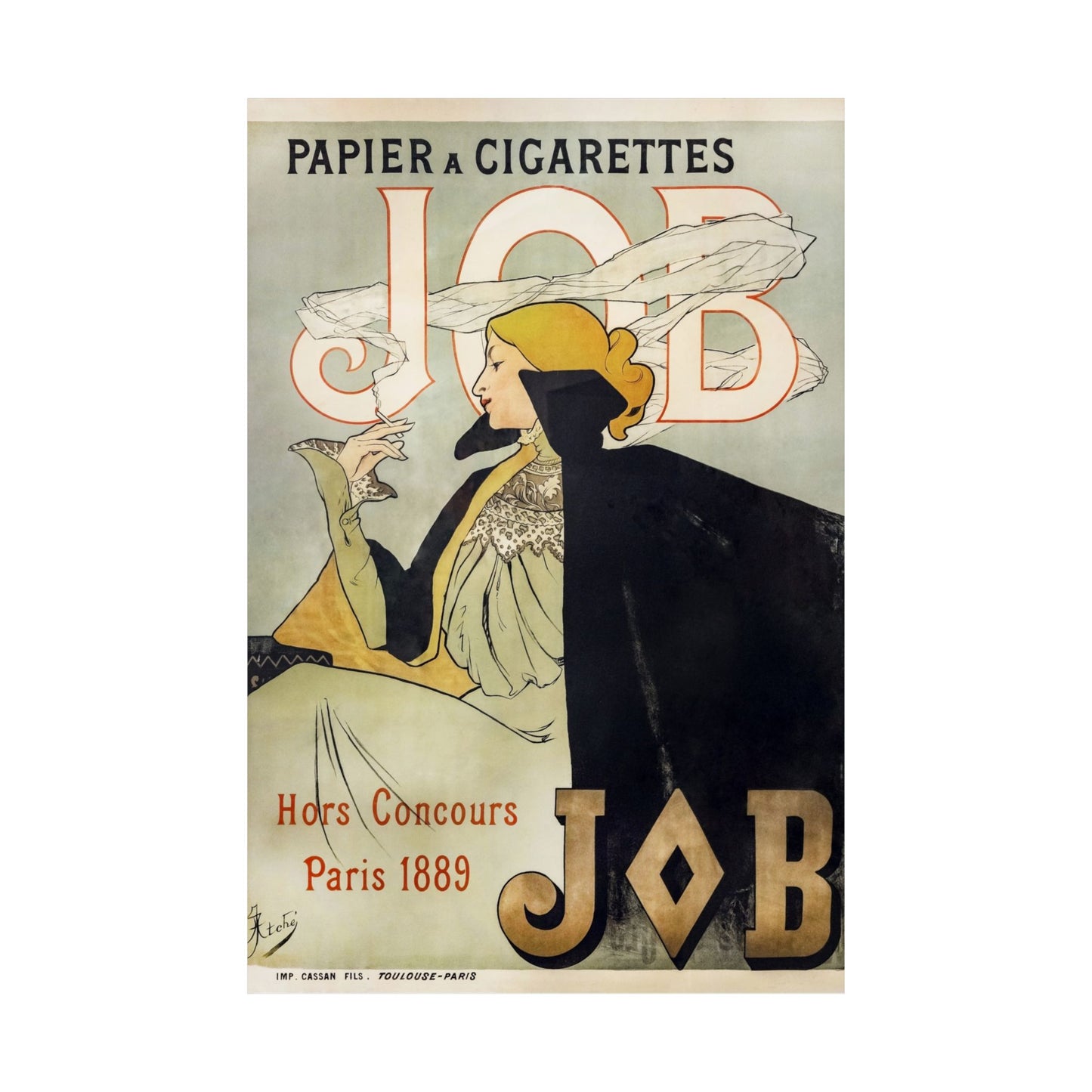 Job Cigarettes Ad - Alphonse Mucha (1889) - Wall Poster Print