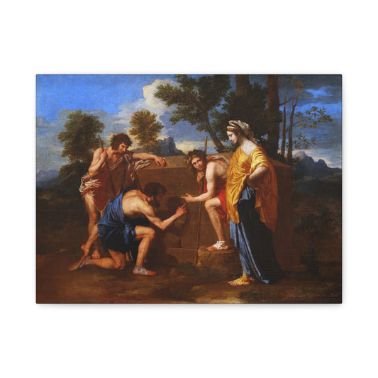 The Arcadian Shepherds (Et in Arcadia Ego) - Nicolas Poussin (c. 1637–38) - Stretched Canvas Print