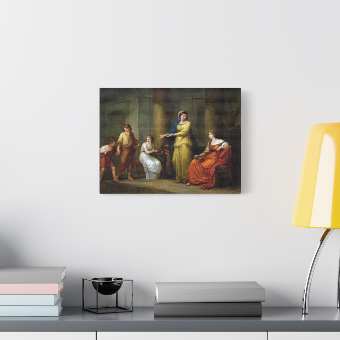 Cornelia, Mother of the Gracchi - Angelica Kauffman (1785) - Stretched Canvas Print