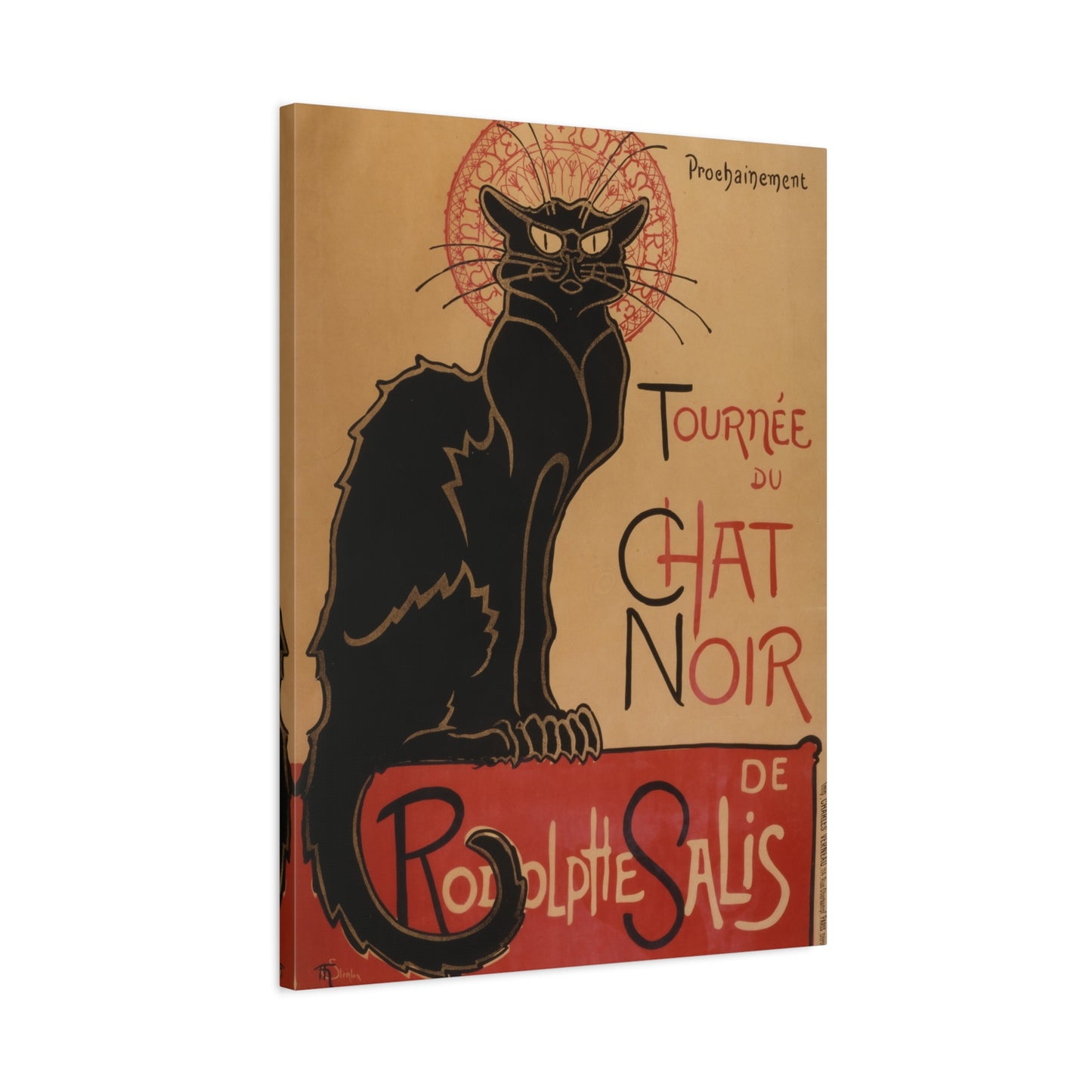 Le Chat Noir - Théophile Steinlen (1896) - Stretched Canvas Print