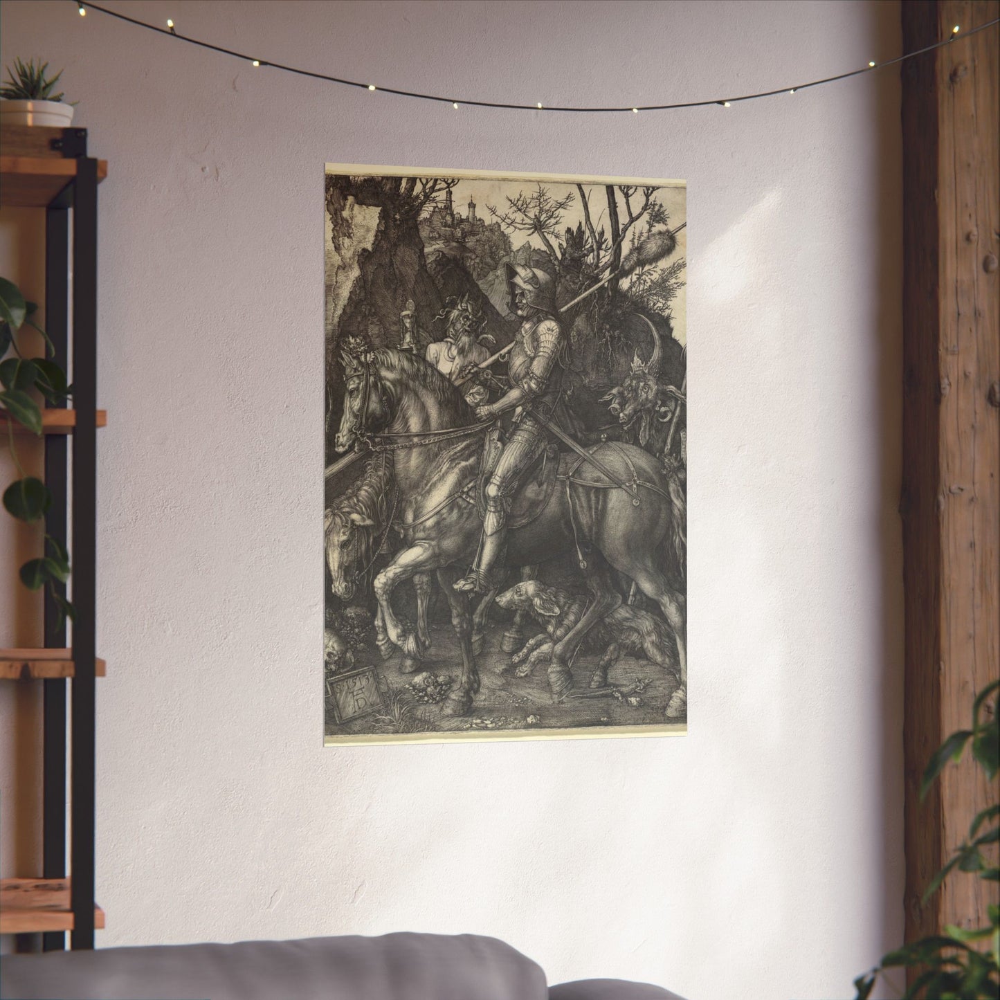 Knight, Death, and the Devil - Albrecht Dürer (1513) - Wall Poster Print