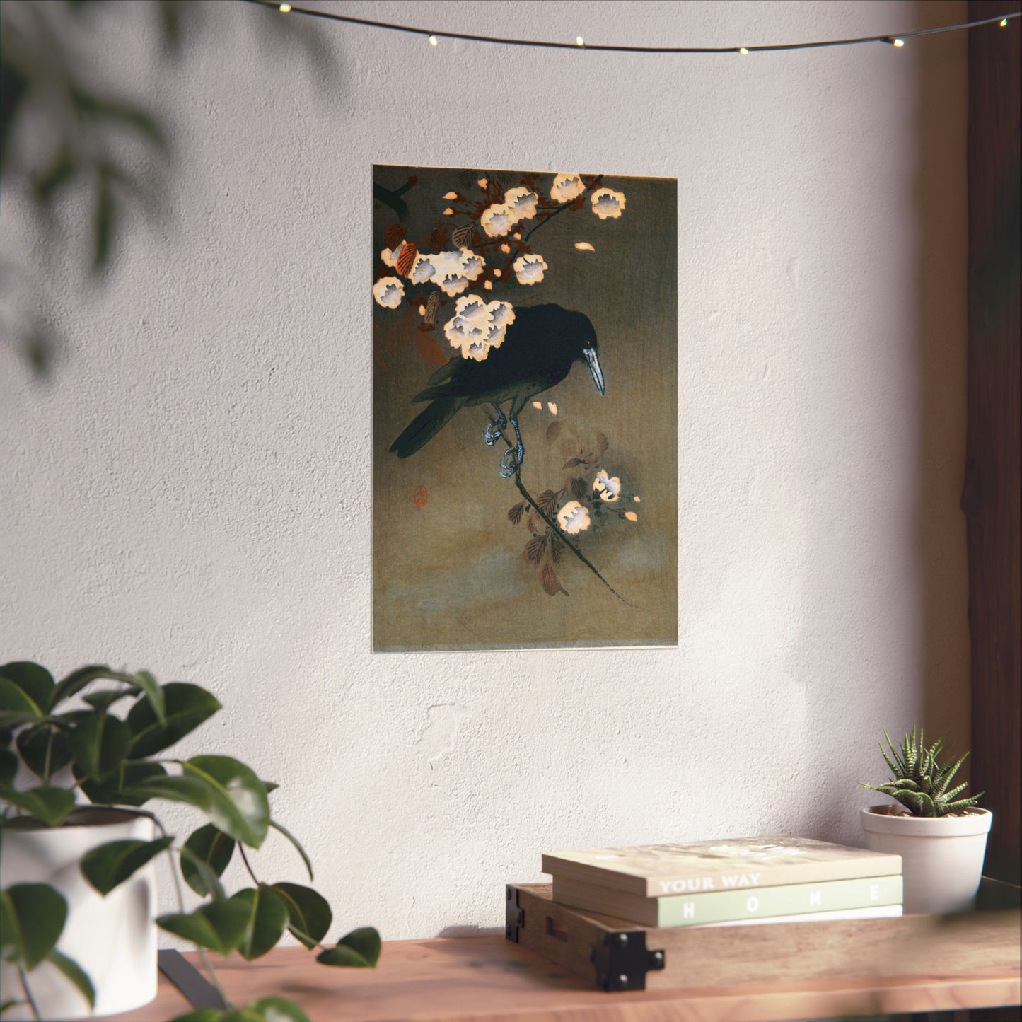 Crow and Blossom - Ohara Koson - Wall Poster Print