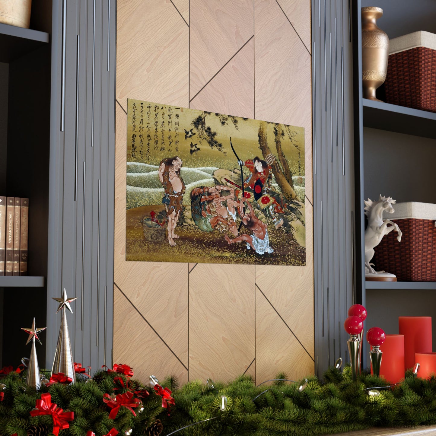 Tametomo and Inhabitants of Onoshima Island - Katsushika Hokusai - Wall Poster Print